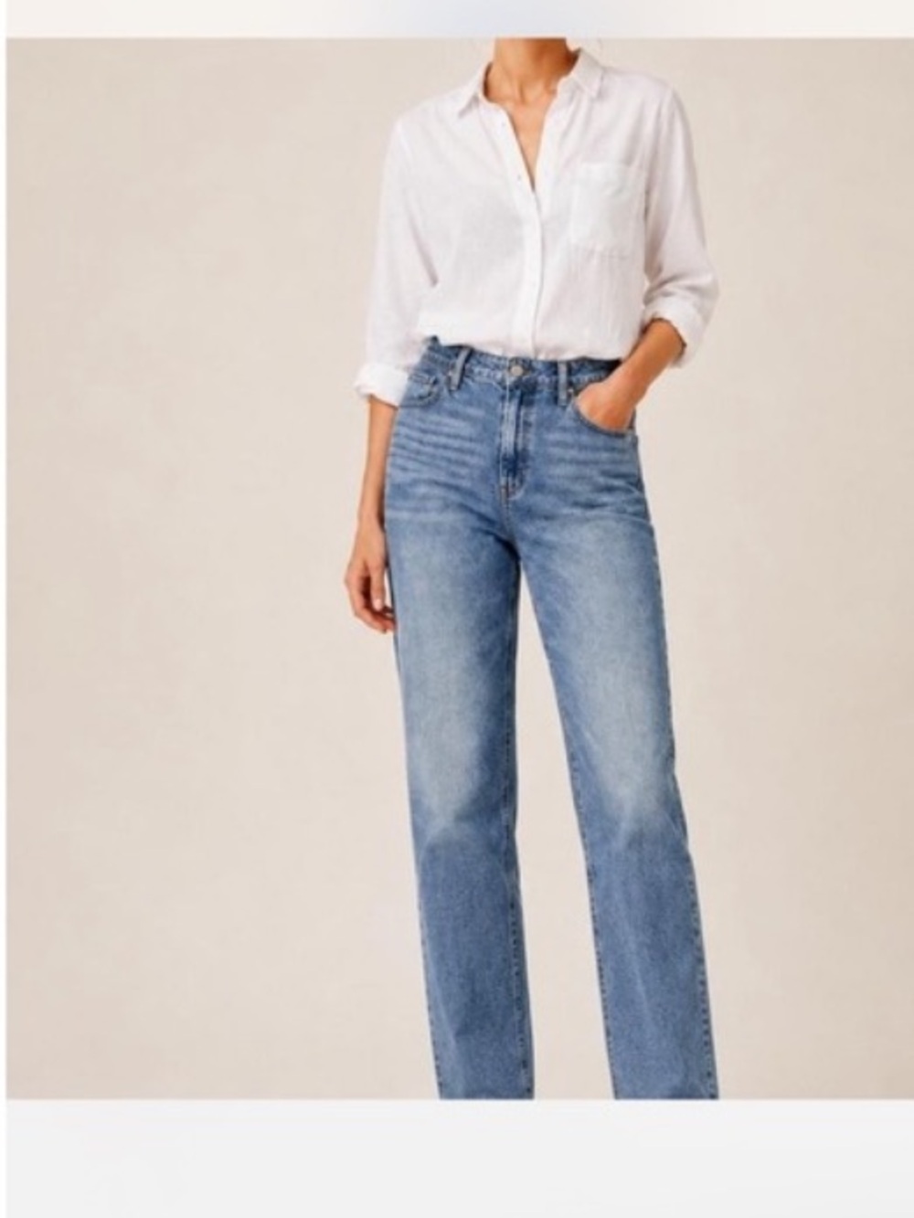 Hollister Ultra High-Rise Dad Jeans Light Wash Vintage Stretch Size 13S 12S